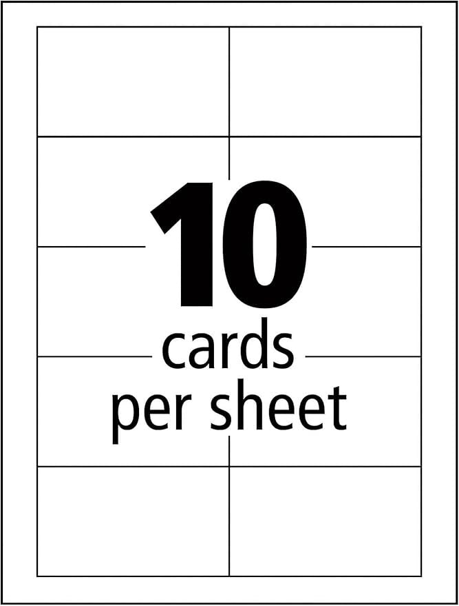Avery True Print Clean Edge Business Cards, Inkjet, 2 x 3 1/2, White, 200/Pack