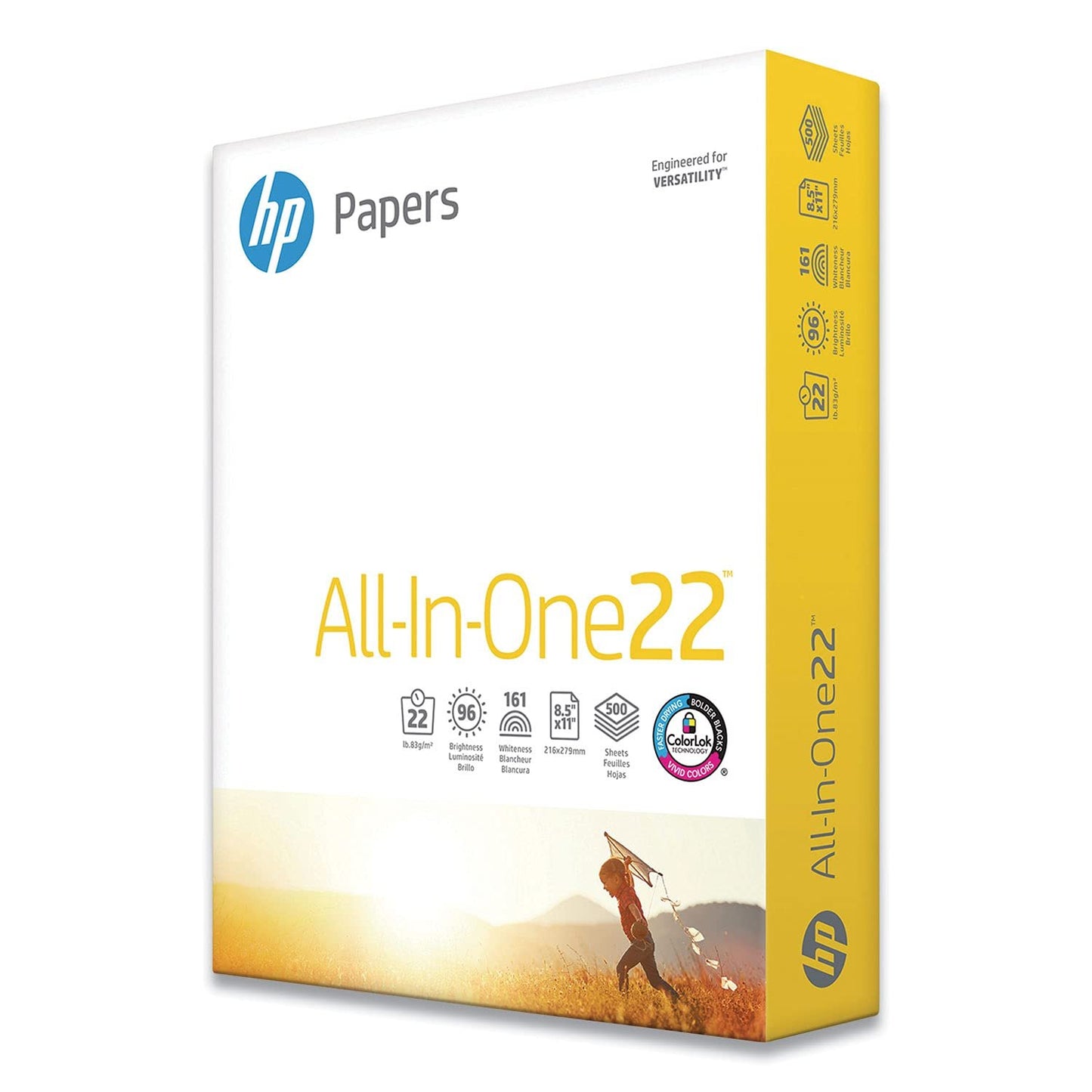 HP Printer Paper, All-In-One 22lb Copy Paper, 96 Bright, 8.5×11 – 1 Mega Ream 750 Sheets