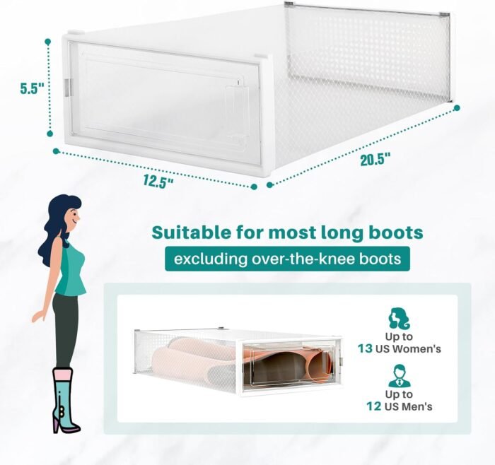 Member’s Mark Stackable Shoe Box & Organizer, 4 Pack