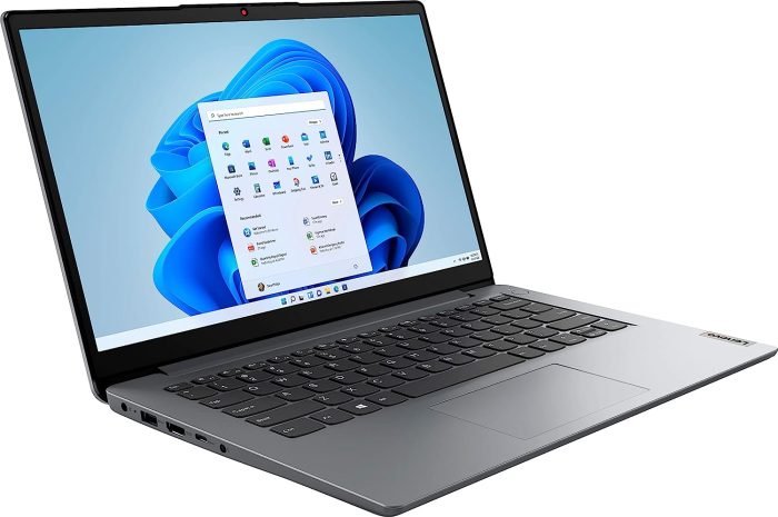 Lenovo IdeaPad 1 14 Laptop, 14.0″ HD Display, Intel Celeron N4020, 4GB RAM, 64GB Storage, Intel UHD Graphics 600, Win 11 in S Mode, Cloud Grey