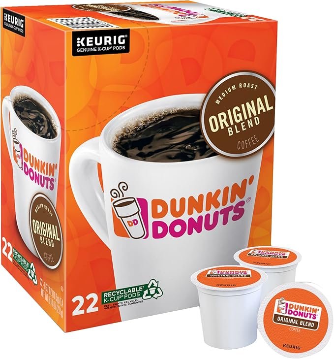 Dunkin’ Donuts Medium Roast K-Cup Coffee Pods, Original Blend, 72 ct