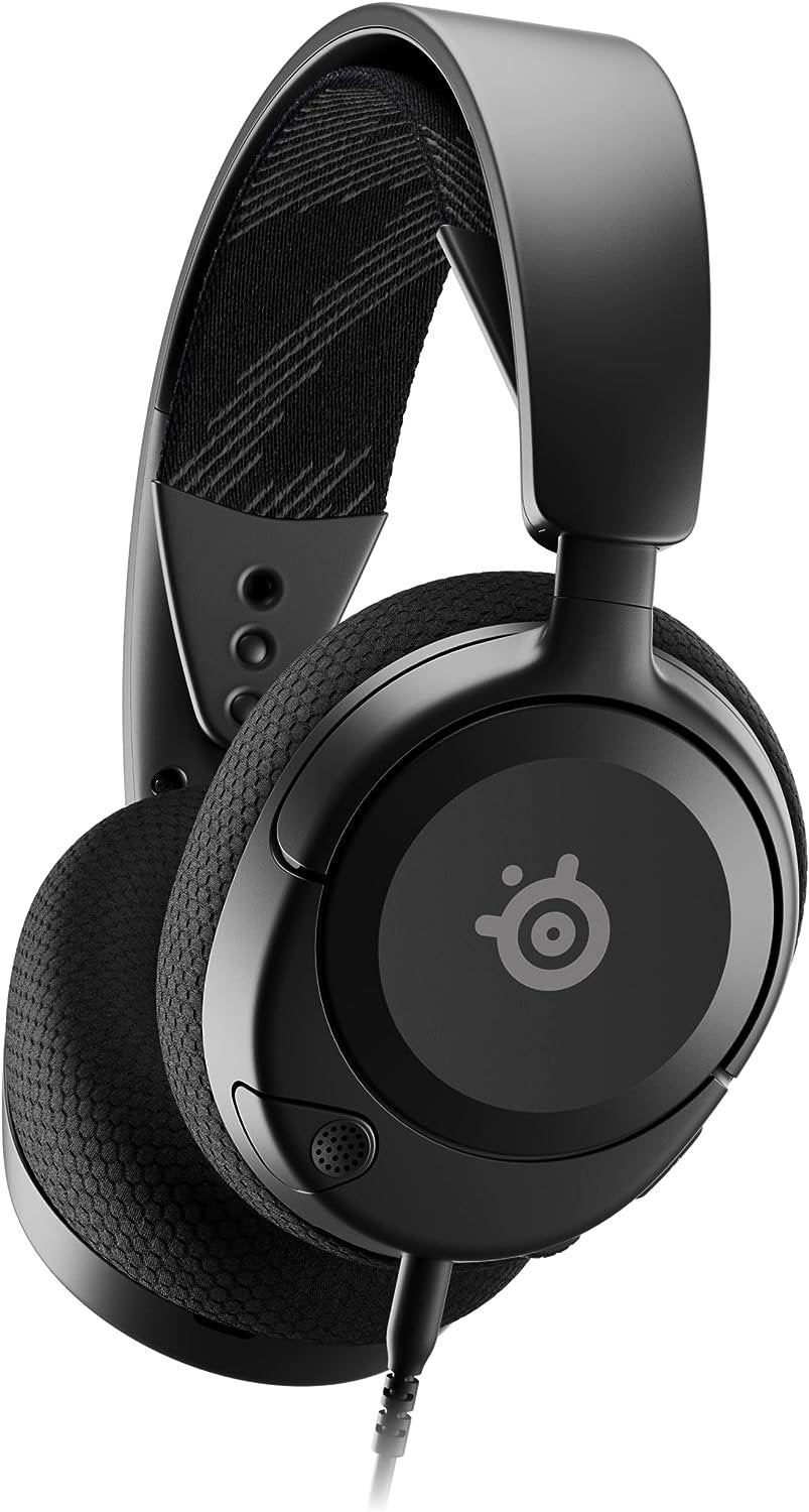 NEW SteelSeries Arctis Nova 1 Multi-System Gaming Headset — Hi-Fi Drivers — 360° Spatial Audio — Comfort Design — Durable — Ultra Lightweight — Noise-Cancelling Mic — PC, PS5/PS4, Switch, Xbox – Black
