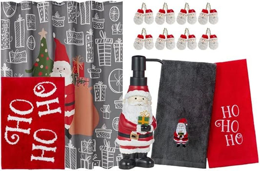 Holiday Hills 6-Piece Christmas Bathroom Accessories Set (Assorted Designs)