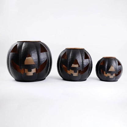 Member’s Mark Pre-Lit Black Metal Jack-O-Lantern, Set of 3
