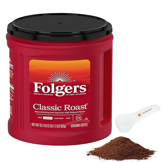 Folgers Classic Medium Roast Ground Coffee, 43.5 oz.