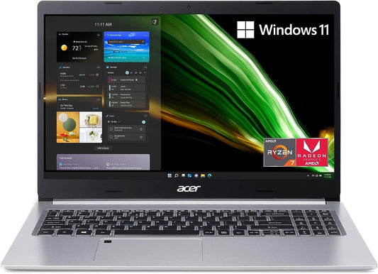 Acer Aspire 5 A515-46-R3CZ Slim Laptop | 15.6″ Full HD IPS | AMD Ryzen 7 3700U Quad-Core Mobile Processor | 8GB DDR4 | 256GB NVMe SSD | WiFi 6 | Backlit KB | Fingerprint Reader | Windows 11 Home