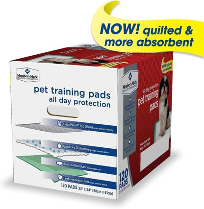 Member’s Mark Multipurpose Absorbent Training Pads, 23″ x 24″,120 ct.