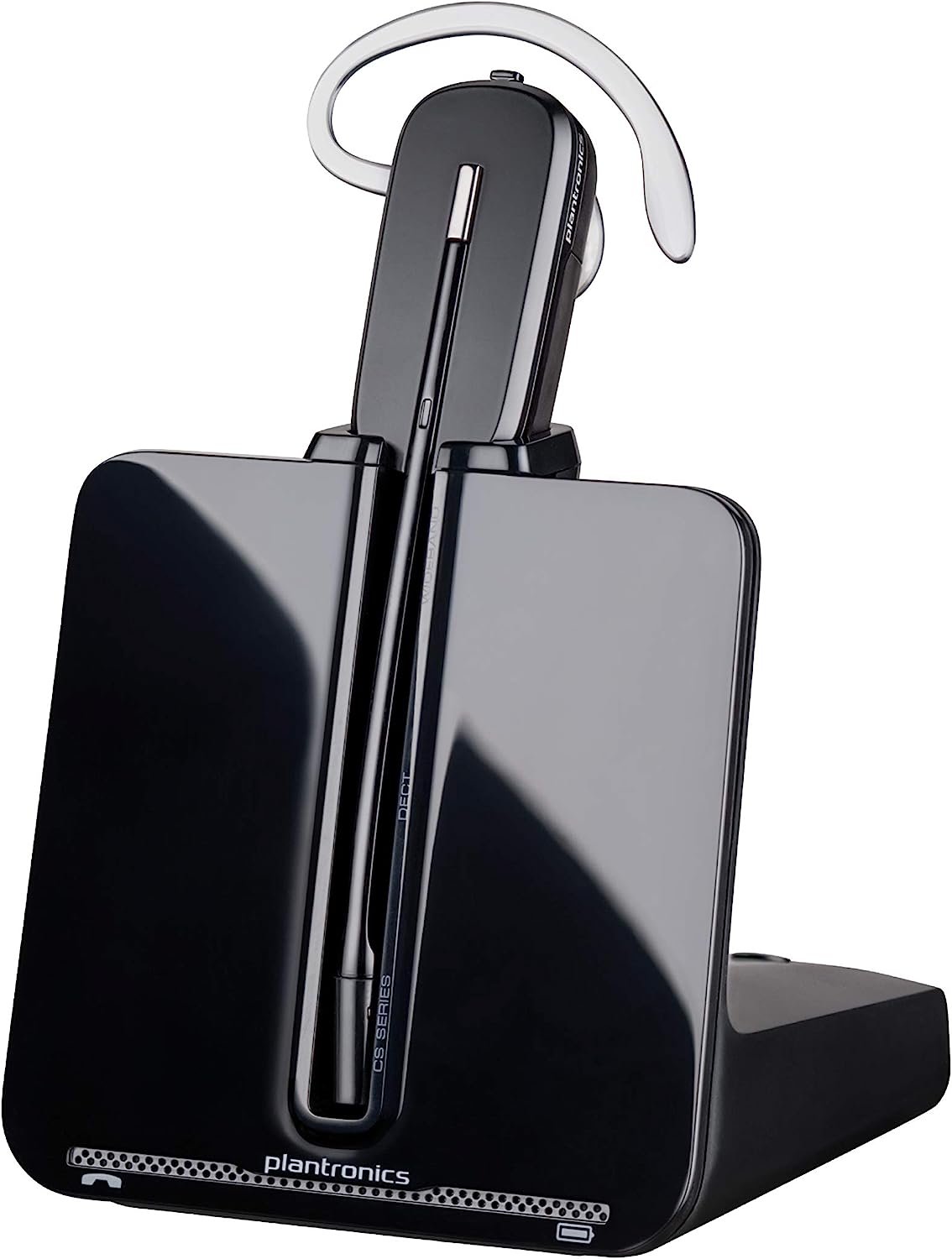 Plantronics – CS540 Wireless DECT Headset (Poly) – Single Ear (Mono) Convertible (3 wearing styles) – Connects to Desk Phone – Noise Canceling Microphone