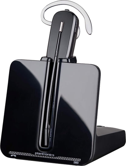 Plantronics – CS540 Wireless DECT Headset (Poly) – Single Ear (Mono) Convertible (3 wearing styles) – Connects to Desk Phone – Noise Canceling Microphone