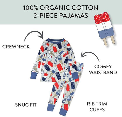Member’s Mark Toddler & Boys 4-Piece Organic Cotton Pajama Set