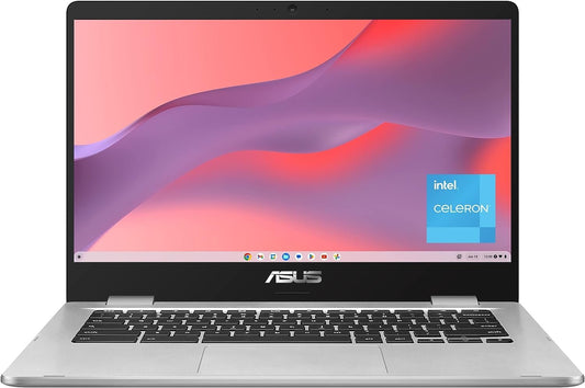 ASUS C424MA-AS48F Chromebook C424, 14.0″ 180 Degree FHD NanoEdge Display, Intel Dual Core Celeron Processor, 4GB LPDDR4 RAM, 128GB Storage, Silver Color, C424MA-AS48F